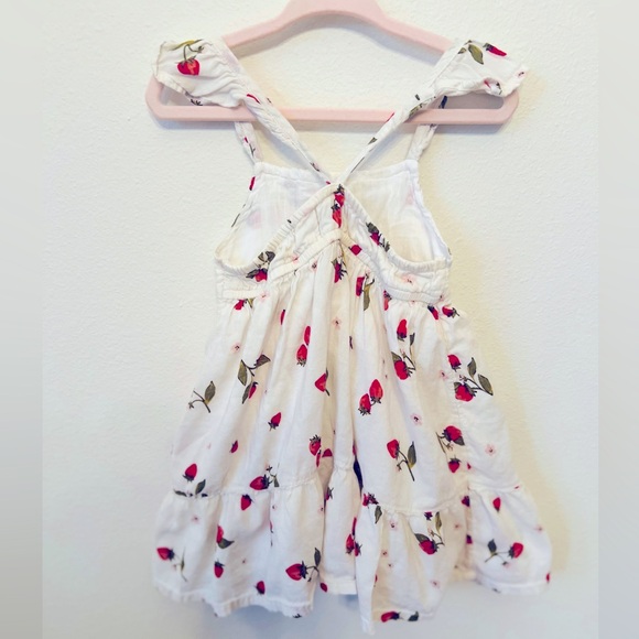 Ruffled Strawberry Print Swing Dress for Toddler Girls - Picture 6 of 7